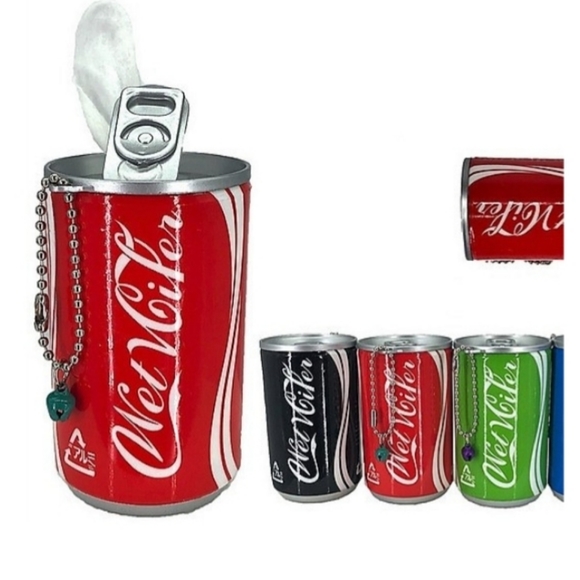 3/$25♥️ Mini Coca- Cola Soda Cans  Sanitizing Disposable Wet Wipes New - Picture 3 of 4